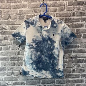 Polo by Ralph Lauren White and Blue Polo Shirt